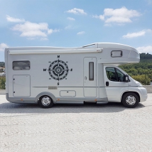 Vinyles décoratifs camping-cars rose des vents