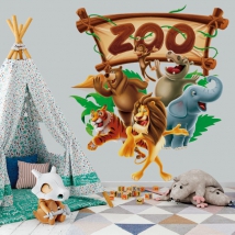 Vinyles et autocollants animaux de zoo
