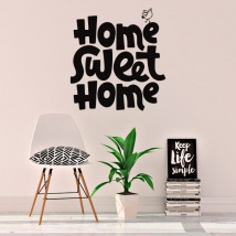 Vinyle avec la phrase anglaise home sweet home