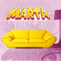 Vinyle nom personnalisé avec effet graffiti