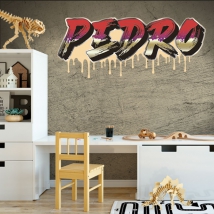 Autocollants en vinyle à effet graffiti avec noms personnalisés