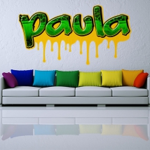 Vinyles décoratifs graffiti noms personnalisés