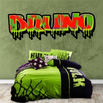 Vinyle effet graffiti avec nom personnalisé