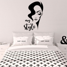 Vinyles décoratifs et autocollants visage de femme my style
