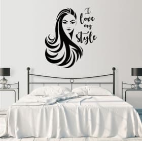 Vinyles visage de femme i love my style