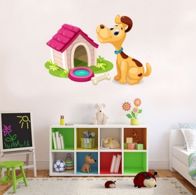 Vinyles pour enfants chien à la maison