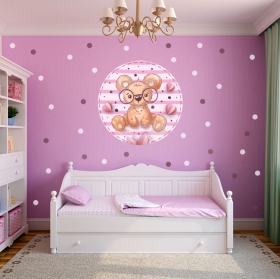 Vinyles pour enfants ou jeunes ours avec des lunettes