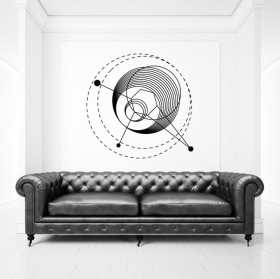 Vinyles décoratifs avec des traits et des cercles