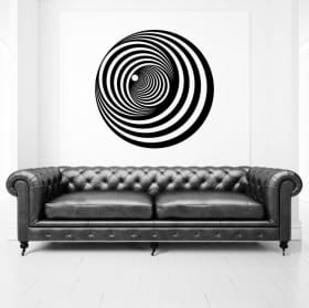 Vinyles d&eacute;coratifs cercles &agrave; effet optique