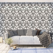 Papiers peints cubes effet optique