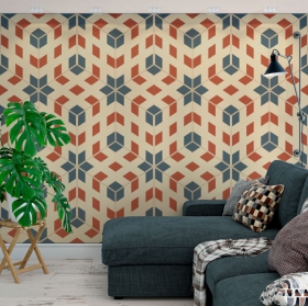 Papiers peints rétro avec effet optique