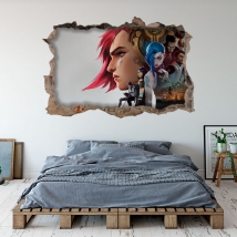 Vinyle et autocollants trou mur 3d arcane