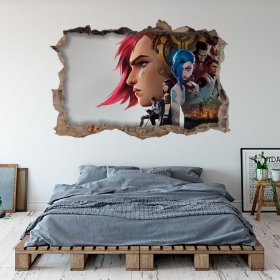Vinyle et autocollants trou mur 3d arcane