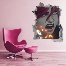 Vinyles décoratifs mur de trou 3d arcane