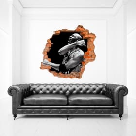 Vinyle d&eacute;coratif basket-ball 3d michael jordan nba