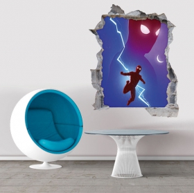 Vinyles trou mur 3d spider-man no way home