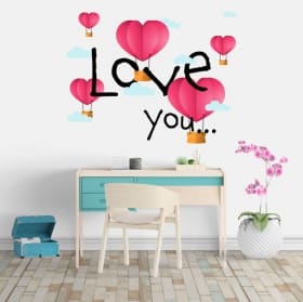 Vinyle d&eacute;coratif et autocollants love you