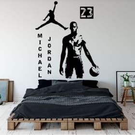 Stickers muraux joueur de basket michael jordan