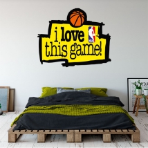 Vinyles phrase i love this game basket nba