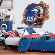 Vinyle et autocollants 3d tennis rafael nadal