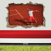 Vinyle et stickers joueur de tennis 3d rafa nadal