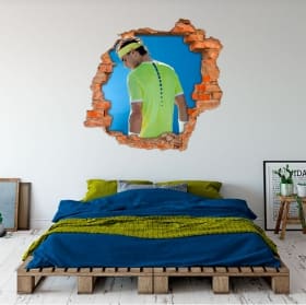 Vinyle d&eacute;coratif 3d tennis rafa nadal