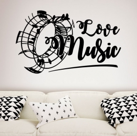Vinyles et autocollants pentagramme love music