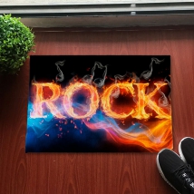 Tapis imprimé rock