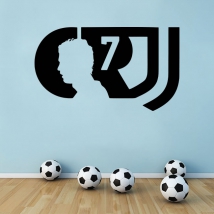 Vinyle et autocollants logo de football cristiano ronaldo