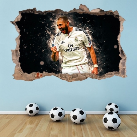 Vinyle football 3d karim benzema
