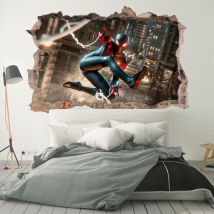 Vinyle décoratif spider-man miles morales 3d