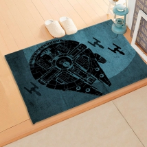 Paillassons imprimés star wars millenium falcon ship