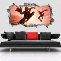 Vinyles marvel trou 3d spider-man miles morales