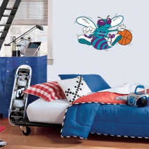 Vinyle et autocollants basket nba bouclier charlotte hornets