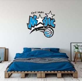 Sticker mural basket nba bouclier orlando magic