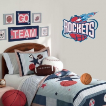 Bouclier de basket en vinyle et autocollants nba rockets