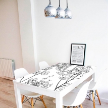 Vinyles et autocollants fleurs pour décorer les tables