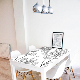 Vinyles et autocollants fleurs pour décorer les tables