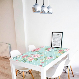 Vinyles adhésifs fleurs pour décorer les tables