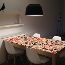 Vinyle décoratif texte love pour décorer les tables