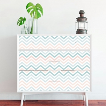 Vinyles lignes ou traits zigzag pour meubles ou armoires