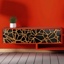 Vinyles pour décorer des meubles ou des armoires polygones maillés