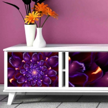 Vinyles fleur fractale pour décorer des meubles ou des armoires