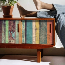Vinyle pour meubles ou armoires effet bois rustique