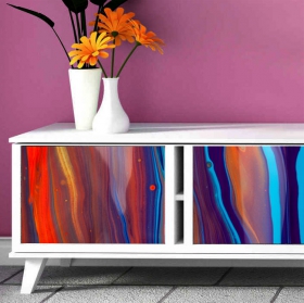 Vinyles pour décorer des meubles ou des armoires aux couleurs de la pierre