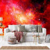 Étoiles dans le papier peint ou la peinture murale de l'espace