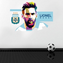 Vinyles et stickers lionel messi finale mondiale de football qatar