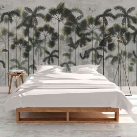 Papier peint ou murale paysage horizon de palmiers