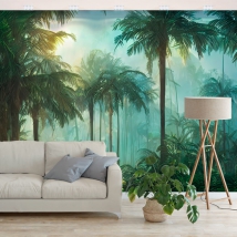 Papier peint ou murale jungle ou forêt