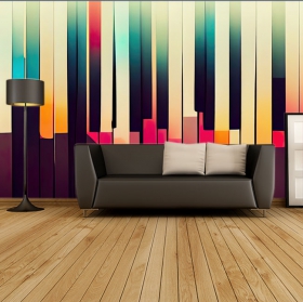 Papier peint abstrait lignes verticales